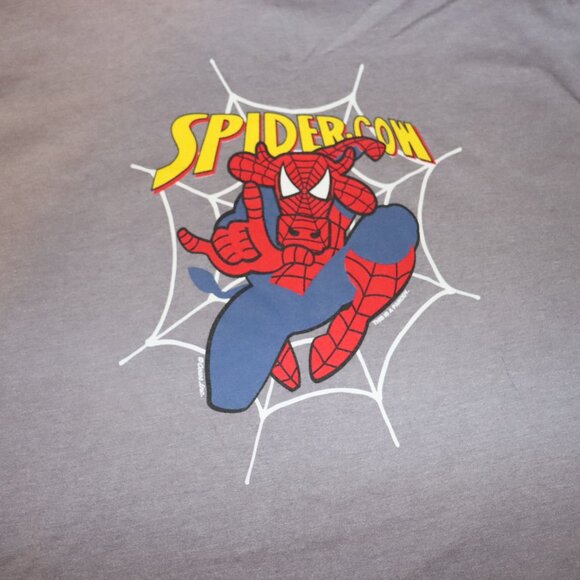 Spider-Cow Graphic Tee Shirt XL Grey โ Printed in Canada โ Canadian Brand. Funny - Picture 3 of 7